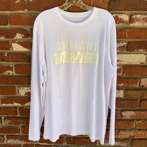 Armani Exchange Shirts - AX Armani Exchange LS Logo T-shirt XXL Armani Exchange Shirts - AX Armani Exchange LS Logo T-shirt XXL